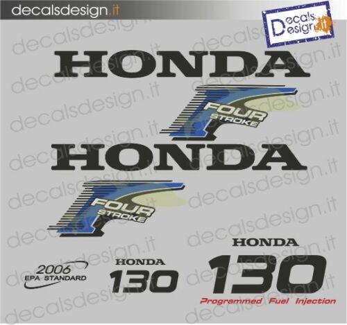 Kit di adesivi per motore fuoribordo Honda 130 cv 4t.