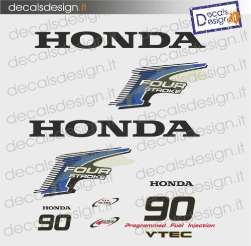 Kit di adesivi per motore fuoribordo Honda 90 cv four stroke v-tec
