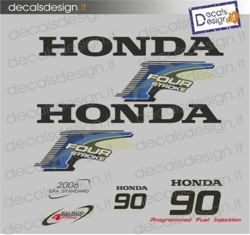 Kit di adesivi per motore fuoribordo Honda 90 cv four stroke