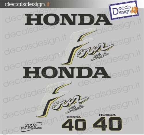 Kit di adesivi per motore fuoribordo Honda 40 cv carburatori