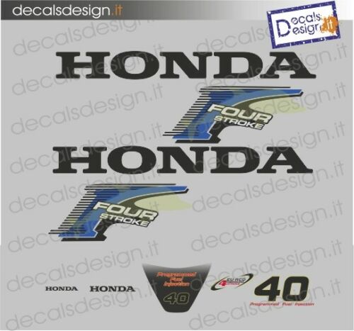 Kit stickers moteur hors-bord Honda 40 cv quatre temps
