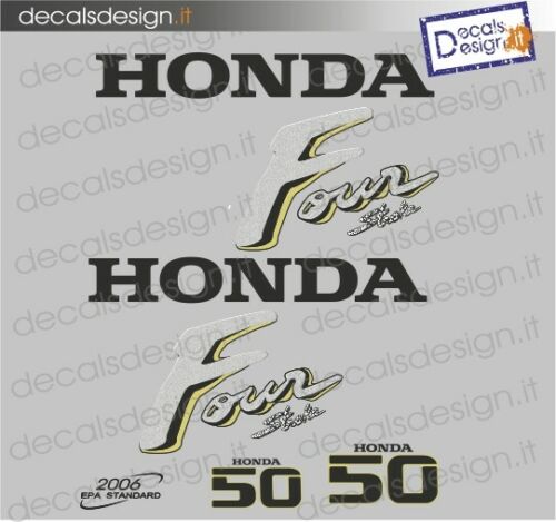Kit stickers moteur hors-bord Honda 50 cv quatre temps