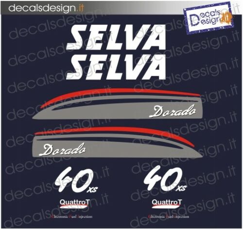 Kit di adesivi per motore fuoribordo Selva Dorado 40 cv
