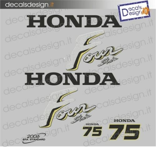 Kit di adesivi per motore fuoribordo Honda 75 cv four stroke