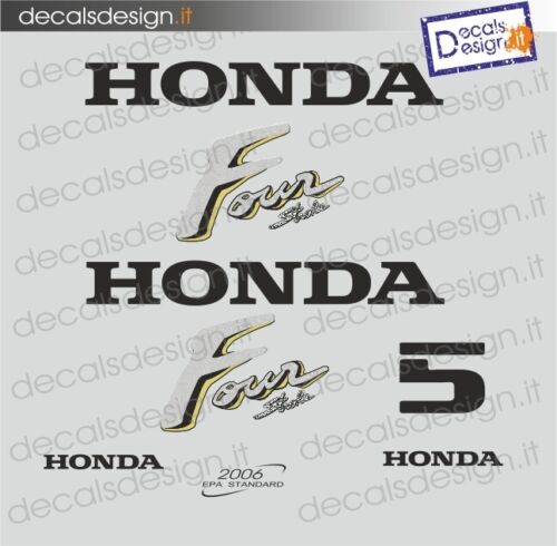 Kit di adesivi per motore fuoribordo Honda 5 cv four stroke