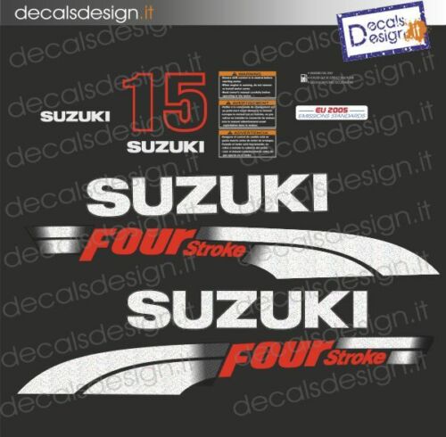 SUZUKI MARINE ENGINE STICKERS 15 CV FOUR STROKE 2006