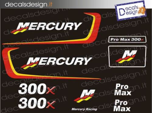 ADESIVI MOTORE MARINO MERCURY 300 CV X PRO MAX RACING