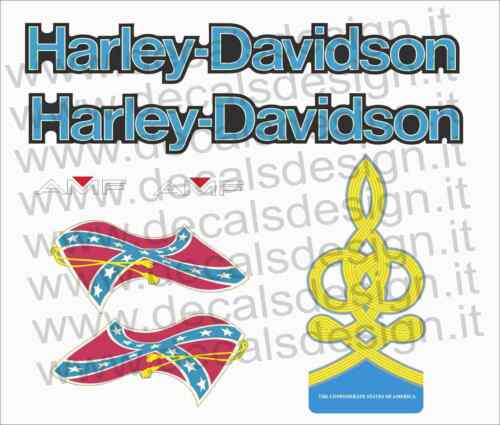 KIT ADESIVI HARLEY DAVIDSON – SUPER GLIDE CONFEDERATE EDITION 1977