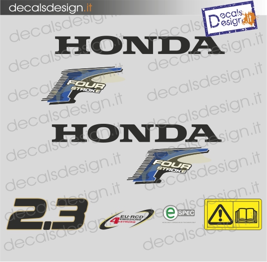 Honda outboard motor stickers kit 2.3 cv four stroke