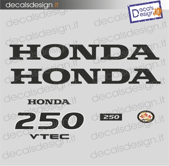 Kit di adesivi per motore fuoribordo Honda 250 cv four stroke
