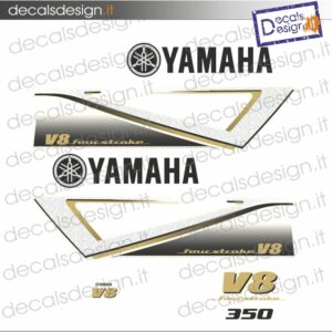 ADESIVI MOTORE MARINO YAMAHA 350 CV 2019 COPERCHIO BIANCO