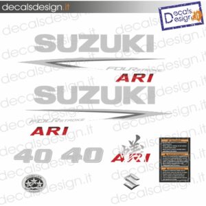 ADESIVI MOTORE MARINO SUZUKI 40 CV FOUR STROKE 2022 ARI BIANCO