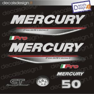 ADESIVI MOTORE MARINO MERCURY 50 CV PRO 4 TEMPI