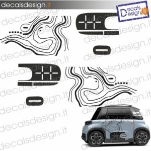 KIT ADESIVI SOSTITUTIVI PER CITROEN AMI ELETTRICA MY AMI VIBE IN NERO