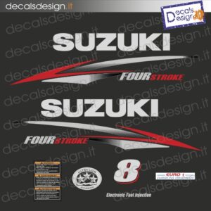 ADESIVI MOTORE MARINO SUZUKI 8 CV FOUR STROKE 2010